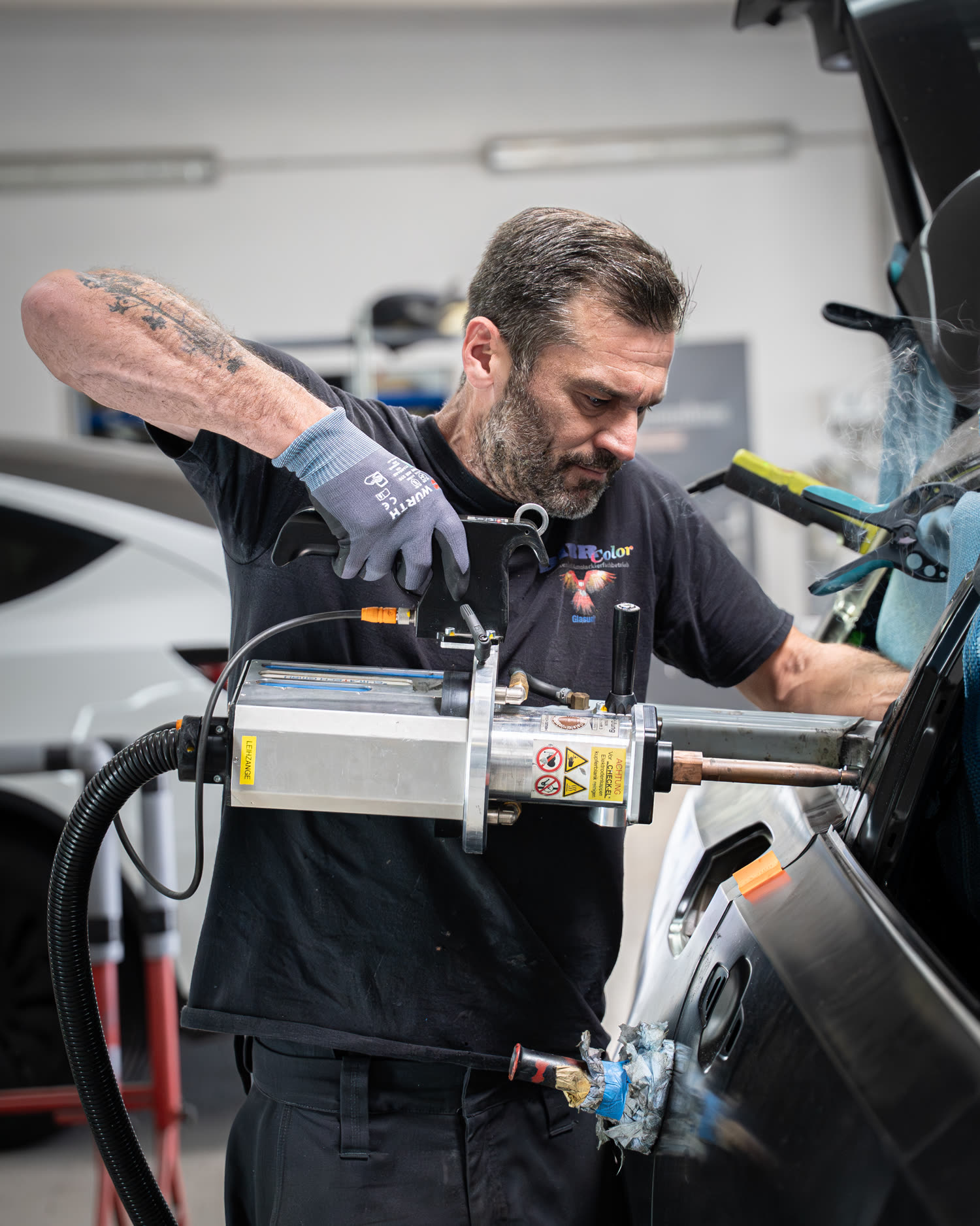 Karosseriearbeit in der Werkstatt
